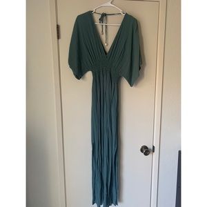 Love stitch kimono maxi dress